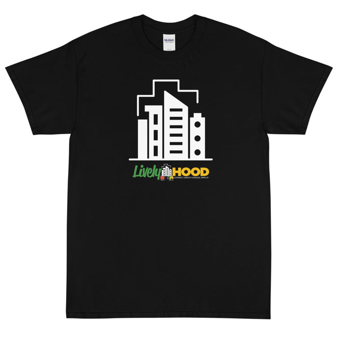 Lively-HOOD Black Short Sleeve T-Shirt